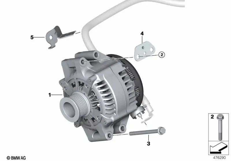 Vis hexagonale pour BMW E82, F20, F21, F22, F23, F87, E90N, F30, F31, F34, F35, F80, F32, F33, F36, F82, F83, F07N, F10, F18, F06, F12, F13, F01, F02, E84, F25, F26, F15, E71, F16 (OEM 07119908002). BMW d'origine