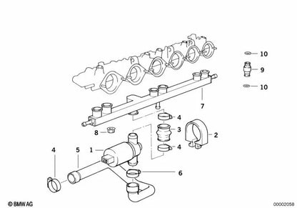 Manguera para BMW Serie 5 E34 (OEM 13411317939). Original BMW