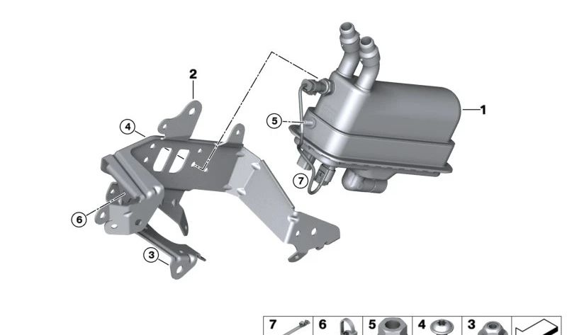 Aquecedor elétrico suporta OEM 6421681799 para BMW G20, G21. BMW original.