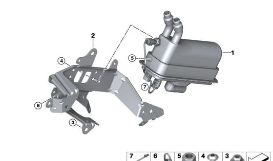 Aquecedor elétrico suporta OEM 6421681799 para BMW G20, G21. BMW original.