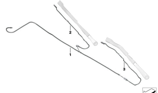 OEMPARABRISAS CUEBRISAS SYSTEM HOSE 6167464760 FOR BMW G42, G87, G20, G21, G28, G80, G81, G22, G23, G26, G82, G83. Original BMW.