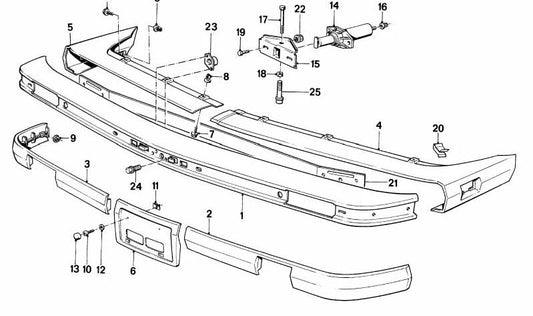 Refuerzo delantero OEM 51111936526 para BMW E30. Pieza original BMW. Ideal para reparar o reemplazar parte del soporte de la defensa delantera. Compatible exclusivamente con modelos E30. Original BMW.