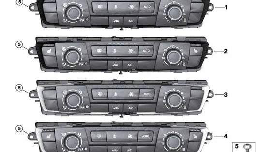 Unidad de control climatizador OEM 64119287343 para BMW F30, F31, F34, F35, F32, F33. Original BMW.