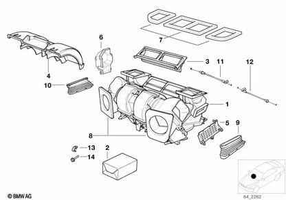 Marco de sellado para BMW Serie 5 E39, X5 E53 (OEM 64118363800). Original BMW