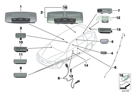 O Innleuchte liderou para a BMW 3 F31 Series, F31N (OEM 63319458476). BMW original