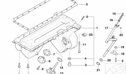 Varilla de aceite para BMW Serie 3 E46, Z4 E85, E86 (OEM 11437831140). Original BMW.