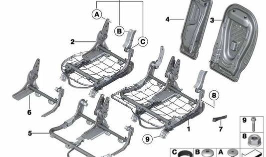 Bucle negro carbón OEM 52209806239 para MINI Countryman R60 (01/2010 - 10/2016), modelos Cooper ZB31, ZB32, ZB41, ZB42, ALL4 XD81, XD82, ZB51, ZB52, D XD41, XD42. Original MINI.