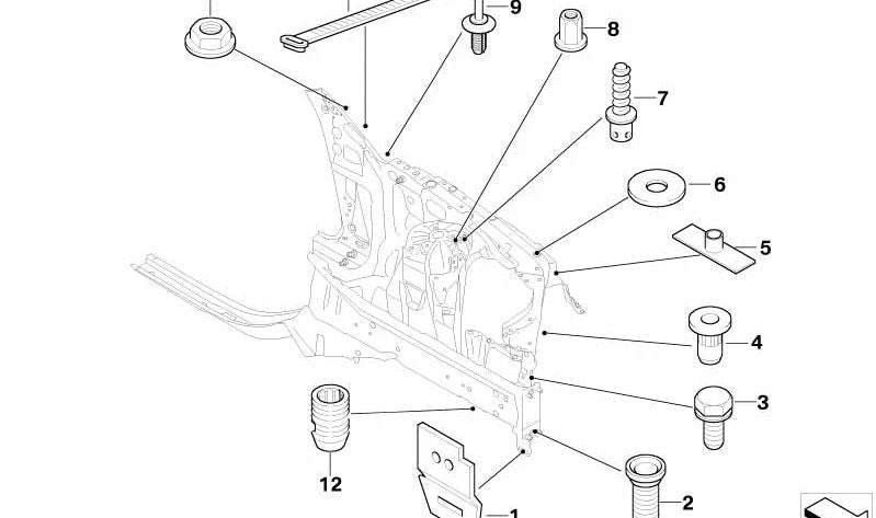 Tuerca de brida OEM 07146949832 para BMW E60, E61, E63, E64. Original BMW.