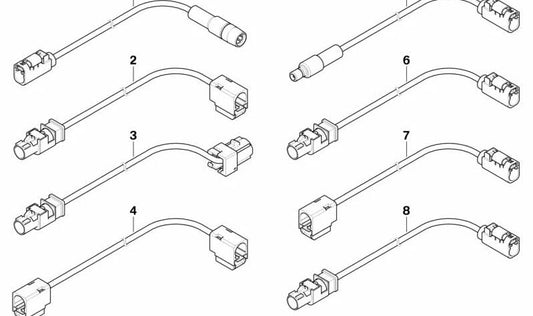 Cable de antena OEM 61126962842 para BMW Serie 6 E64 630i (modelos con motor N52 y N53, cambio automático o manual). Longitud 6020mm. Original BMW.