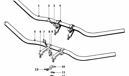 Manillar para BMW R51/2 (OEM 32710027548). Original BMW