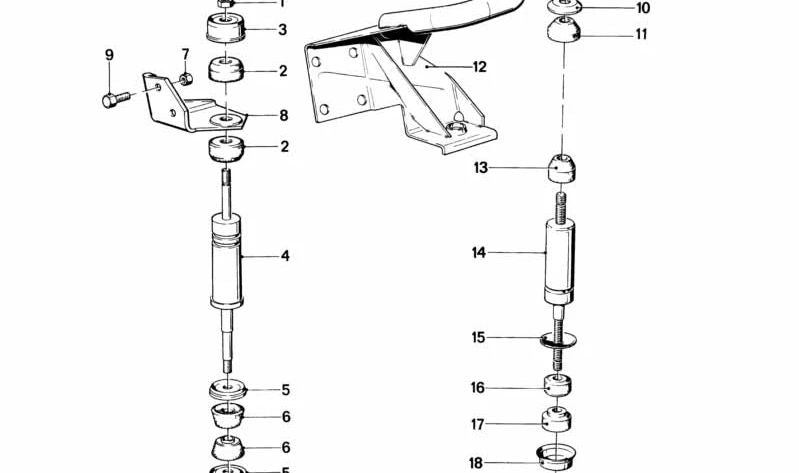 OEM 11811246770 engine motor support for BMW E21 (models 315, 318, 320, 323) and BMW 1 series (model 114). Compatible with M10 engines. Original BMW piece.