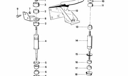 OEM 11811246770 engine motor support for BMW E21 (models 315, 318, 320, 323) and BMW 1 series (model 114). Compatible with M10 engines. Original BMW piece.