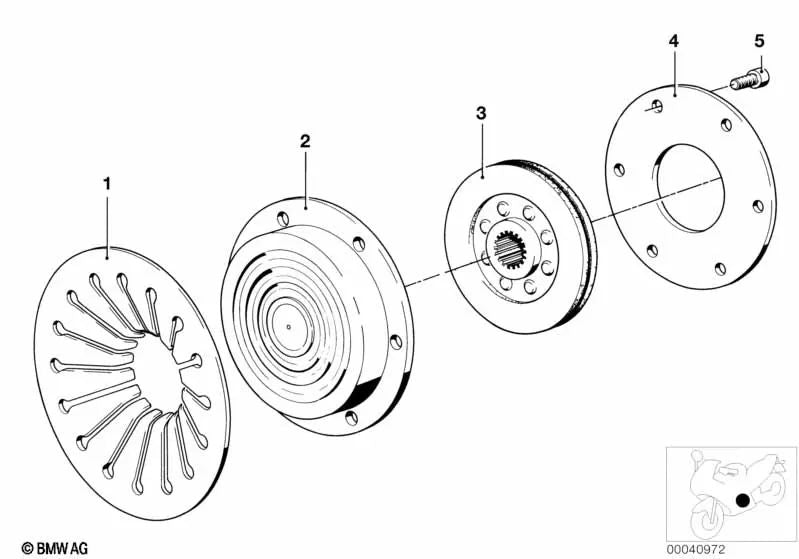 Plato de Presión para BMW, varios modelos y series (OEM 21211251801). Original BMW.
