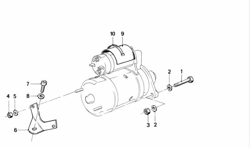Placa de soporte para BMW E36, E34 (OEM 12411726165). Original BMW