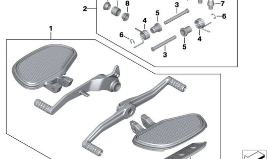 Bumper avant OEM 46718392723 pour BMW R 18, R 18 Classic, R 18 Roctane, R 18 B, R 18 Motorcycles transcontinentaux. BMW original Motorrad.