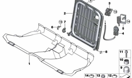 Cerradura puerta izquierda OEM 52207411809 para MINI F57, F67, Cabrio... y más. Original MINI.