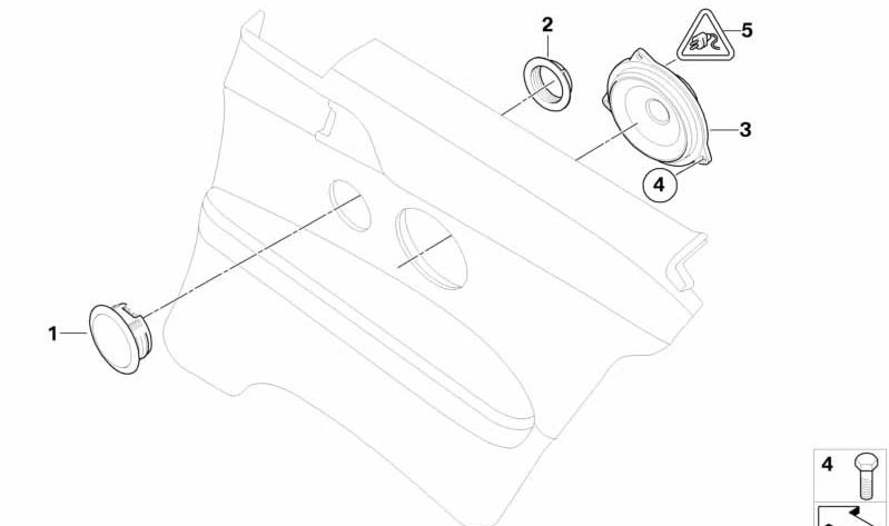 ** Akute Tavoces Top Hifi OEM 65136942462 für BMW E91, E92, E93. Original BMW. **