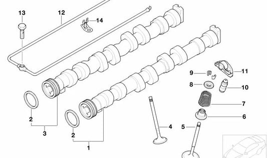 OEM 11337548278 Roller Rocker Arms for BMW (Compatible Models: E46, E39, E60, E61, E63, E64, E65, E66, E67, E70, E71, E83, E85, E86, E87, E90, E91, E92, E93, F01, F02, F10, F11, F15, F16, F20, F21, X3, X5, X6). Genuine BMW.