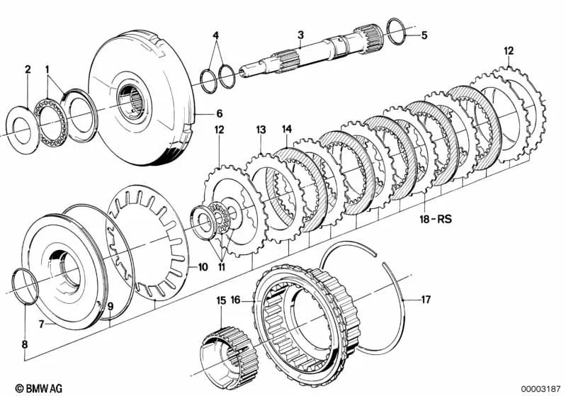 Coperchio a motore per BMW 3 E21, serie E30, serie 5 E12, E28, serie 6 E24, 7 E23 Serie (OEM 24231206824). BMW originale.