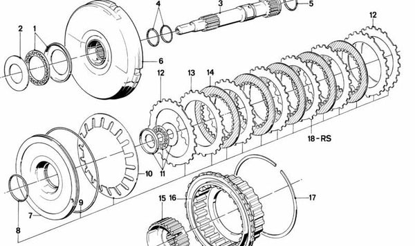 Disco de embrague automático OEM 24239059361 para BMW E21, E30, E12, E28, E24, E23. Original BMW.