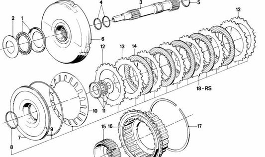 Disco de embrague automático OEM 24231205919 para BMW E21, E30, E12, E28, E24, E23. Original BMW.