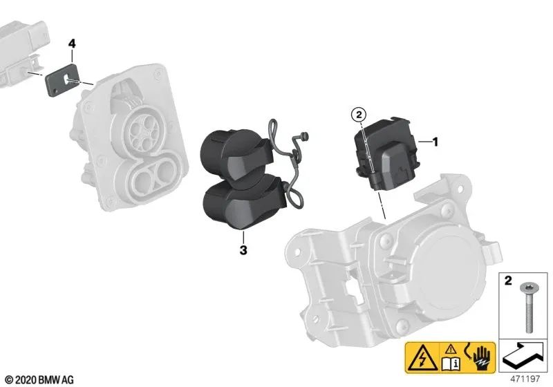 Load Locking Drive pour BMW I01 (OEM 61136842870). BMW d'origine