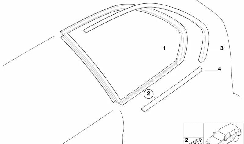 Upper left housing for BMW E53 (OEM 51368257687). Original BMW