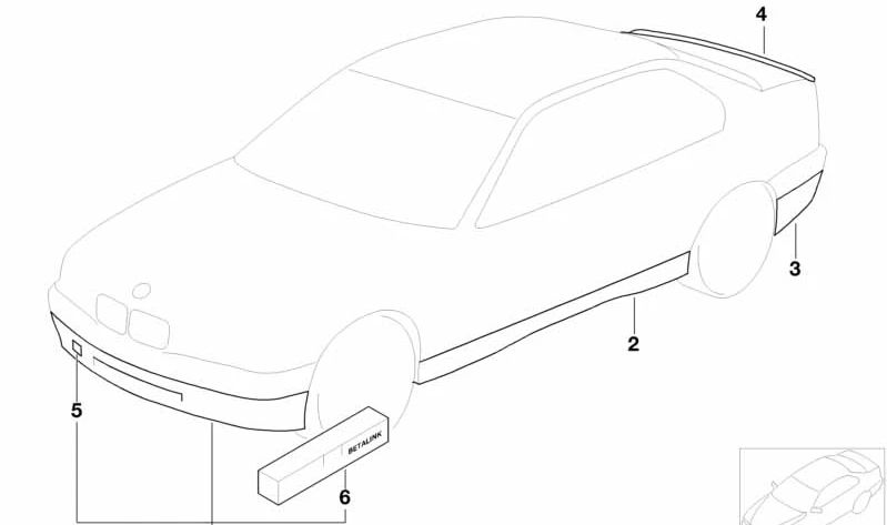 Couverture de crochet d'emport 82119401196 pour BMW E34. BMW d'origine.