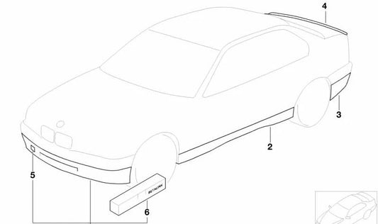 Couverture de crochet d'emport 82119401196 pour BMW E34. BMW d'origine.