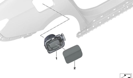 Tapa cubierta OEM 51179450278 para BMW Serie 7 G70 (750e xDrive, M760e xDrive). Compatible con modelos PHEV desde 11/2022 a 06/2029. Recambio original BMW.