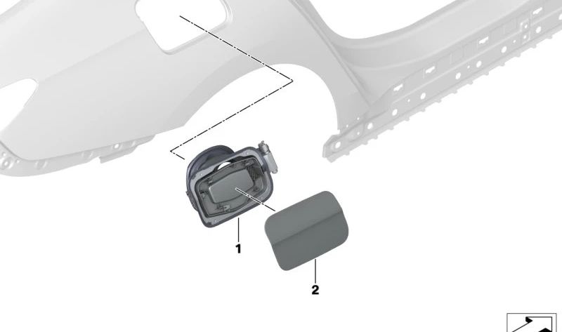 Tapa embellecedora OEM 51179450277 para BMW G70. Original BMW.