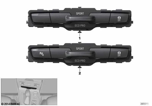 Center Console Control Unit Switch for BMW 2 Series F45, F45N, F46, F46N (OEM 61319323941). Original BMW.