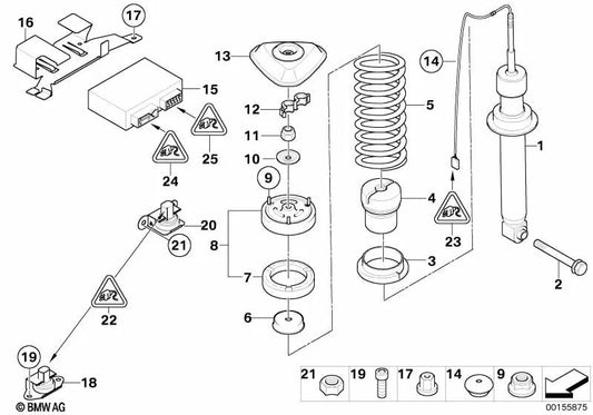 Bushing housing for BMW E60, E63, E64, E65, E66 (OEM 61131383522). Original BMW.