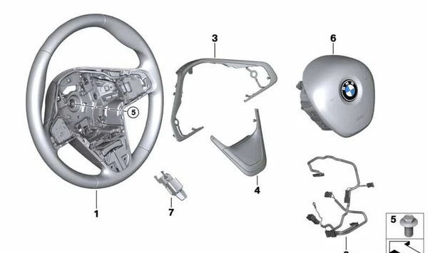 Cable de conexión para volante OEM 32306871214 para BMW F22, F45, F45N, F46, F46N, F48, F48N, F49, F49N, F39. Repuesto original BMW, compatible con volantes deportivos con airbag.