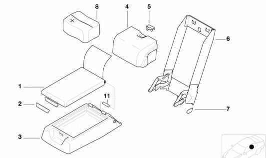 Embellé de gauche pour la série BMW 7 E38 (OEM 52208192375). BMW d'origine