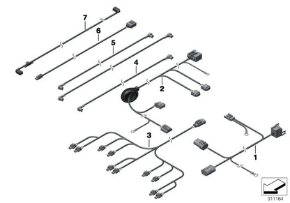 Cable HSD OEM 61119228267 para pantalla CIC y CID en BMW F30, F32, E60, E61, F07, F10, F11, F06, F12, F13, F01, F02, F25. Longitud 1420 mm. Original BMW.