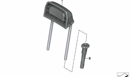 Guía de reposacabezas OEM 52207142251 para BMW E81, E82, E87, E90, E91, E92, F10, F11, F06, E84, F25, F26. Original BMW.