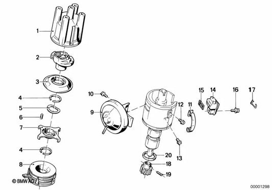 Régulateur de vide pour BMW E21, E30, E12, E28 (OEM 12111277244). BMW d'origine