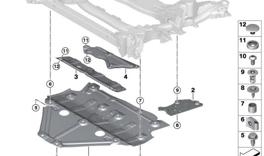 Tornillo combinado M10x25 OEM 07149478626 para BMW G22, G22N, G23, G23N. Compatible con subchasis delantero y refuerzo de bastidor. Repuesto original BMW.