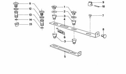 OEM fixing clip 51411870718 for BMW E21, E30, E46, E12, E28, E24, E23, E32, Z1. Original BMW.