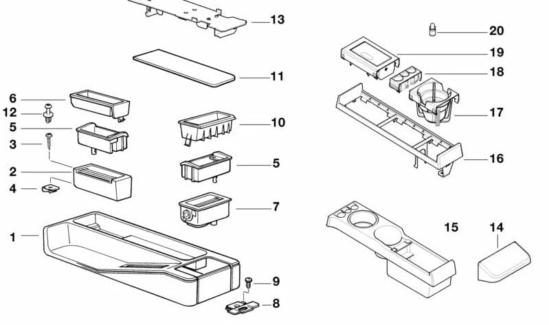 OEM 51168217481 Wallet Box für BMW E36. Original BMW.