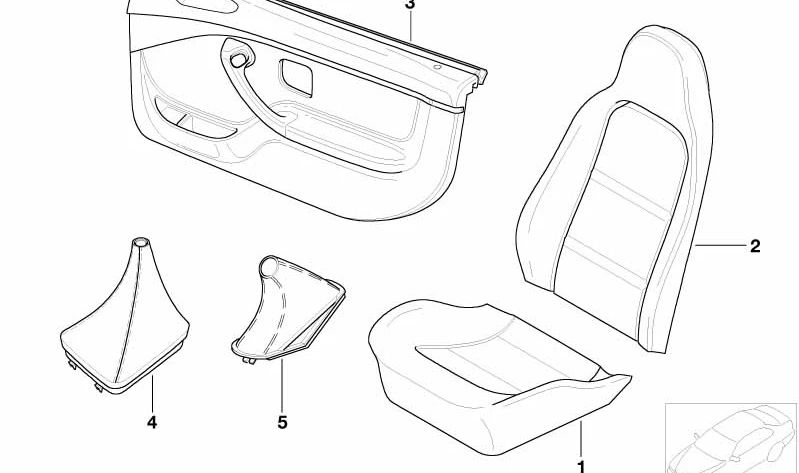 Leather bellows for gear lever OEM 25117510041 for BMW E36, Z3. Original BMW.