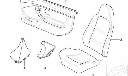 Leather bellows for gear lever OEM 25117510041 for BMW E36, Z3. Original BMW.