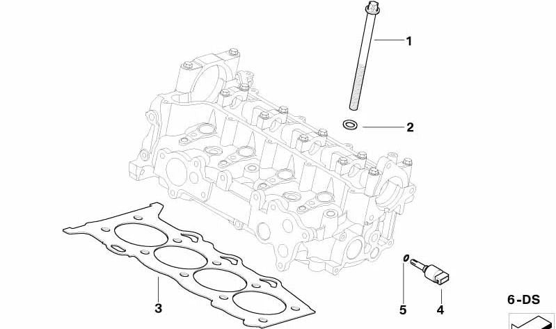Anillo obturador OEM 13627791952 para MINI One D R50, R52 con motor W17 y transmisión manual (03/12/2003 - 03/17/2006). Original MINI.