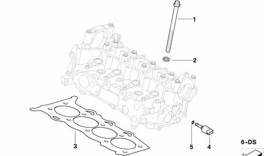 Anillo obturador OEM 13627791952 para MINI One D R50, R52 con motor W17 y transmisión manual (03/12/2003 - 03/17/2006). Original MINI.