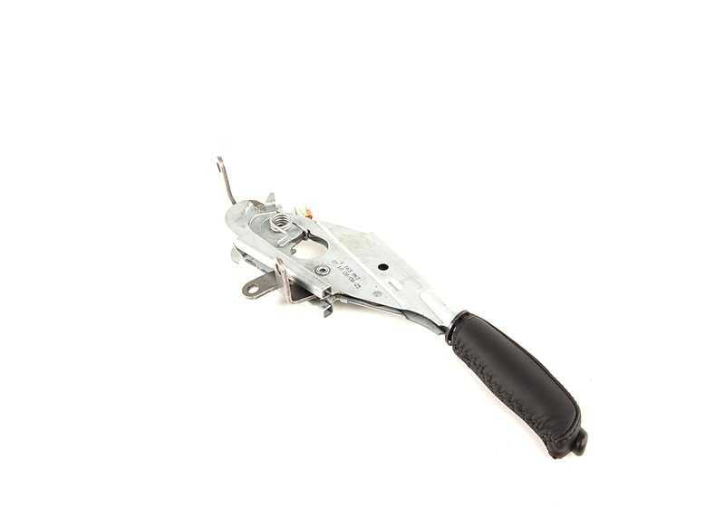 Palanca de freno de mano en cuero OEM 34411163961 para BMW E39 (todos los modelos: 520d, 520i con cambio manual y automático). Color negro. Original BMW.