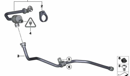 Tubo de ventilación del depósito OEM 13907585509 para BMW Z4 E89. Original BMW.