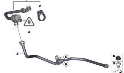 Válvula de ventilación del tanque (con tubería) OEM 13907636153 para BMW E82, E88, F20, F21, F22, F23, E90, E91, E92, E93, F30, F31, F34, F32, F33, F36, E84. Original BMW.