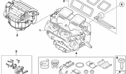 Juego de juntas OEM 64116950976 para BMW E81, E82, E87, E87N, E88, E90, E90N, E91, E91N, E92, E92N, E93, E93N, E84. Original BMW.