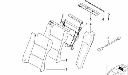 Tapa derecha OEM 52208197110 para BMW Serie 7 E38. Original BMW.